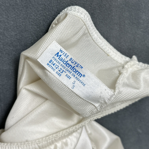 Vintage Maidenform Wise Buys Half Slip Small Nylon Tricot Scalloped Violet Lace - Picture 5 of 6